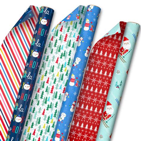 hallmark reversible christmas wrapping paper